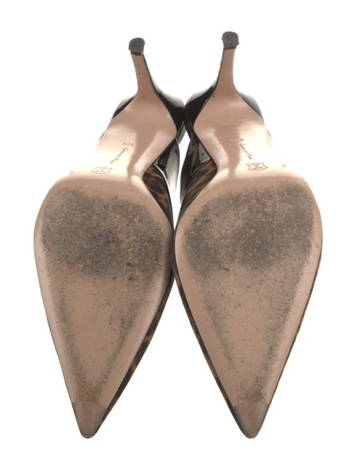 Gianvito Rossi Suede Animal Print Mules