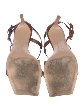 Gianvito Rossi Leather Slingback Sandals