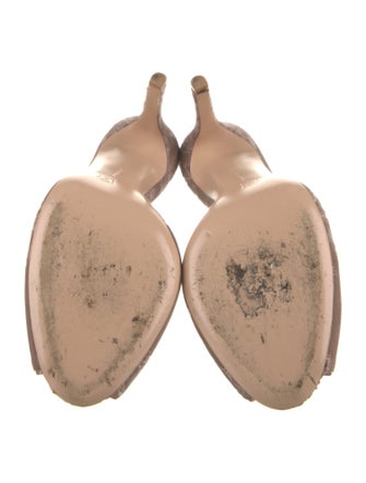 Gianvito Rossi Velvet Floral Print Mules