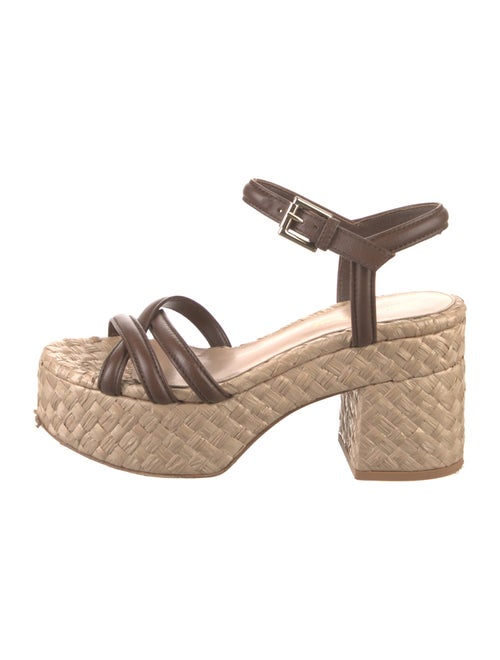 Gianvito Rossi Leather Colorblock Pattern Mules