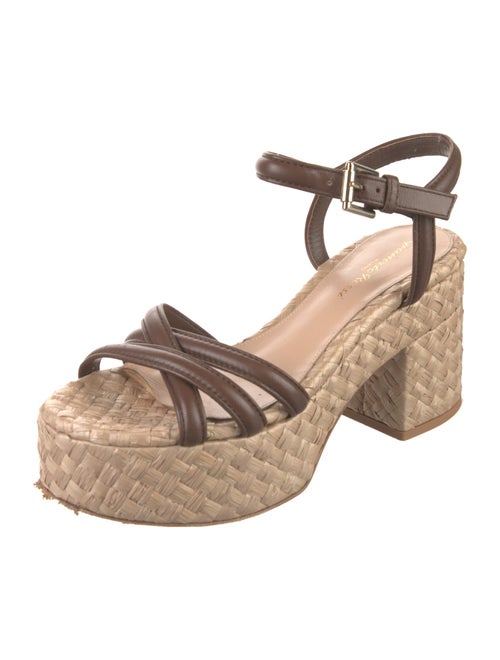 Gianvito Rossi Leather Colorblock Pattern Mules