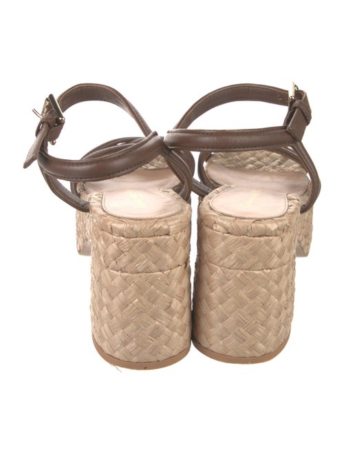 Gianvito Rossi Leather Colorblock Pattern Mules