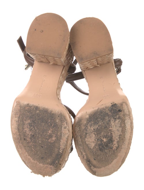 Gianvito Rossi Leather Colorblock Pattern Mules