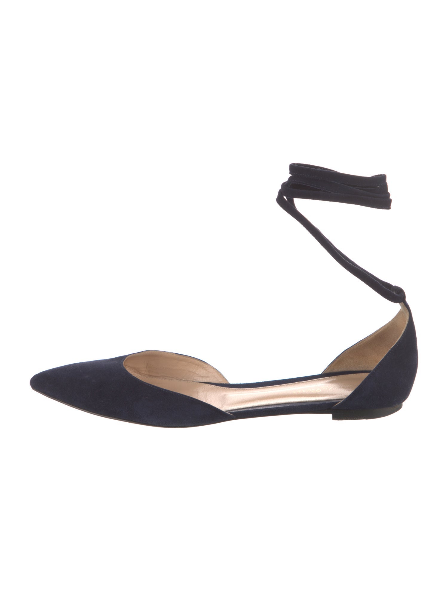 Gianvito Rossi Suede D'Orsay Flats