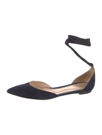 Gianvito Rossi Suede D'Orsay Flats