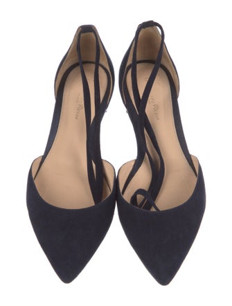 Gianvito Rossi Suede D'Orsay Flats