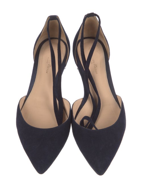 Gianvito Rossi Suede D'Orsay Flats