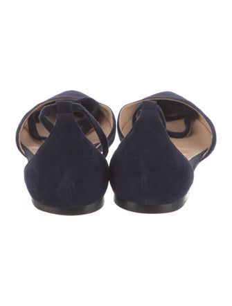 Gianvito Rossi Suede D'Orsay Flats