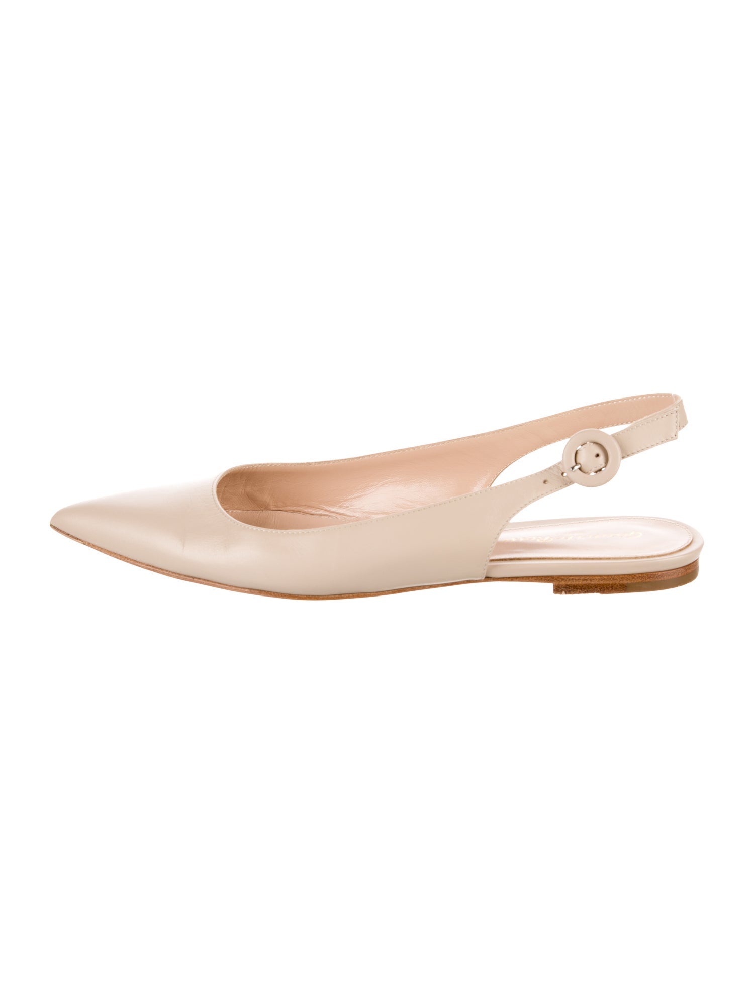 Gianvito Rossi Leather Slingback Flats
