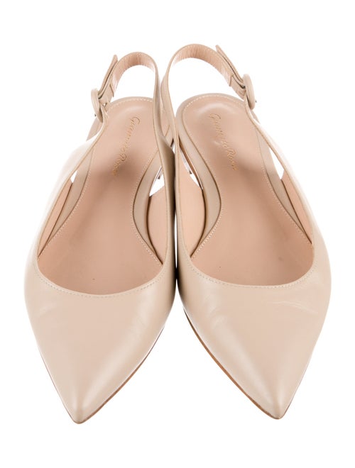 Gianvito Rossi Leather Slingback Flats