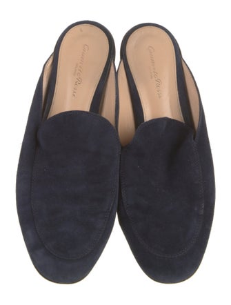 Gianvito Rossi Suede Leather Trim Embellishment Mules
