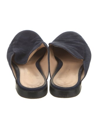 Gianvito Rossi Suede Leather Trim Embellishment Mules