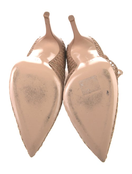 Gianvito Rossi Mesh Leather Trim Embellishment Boots