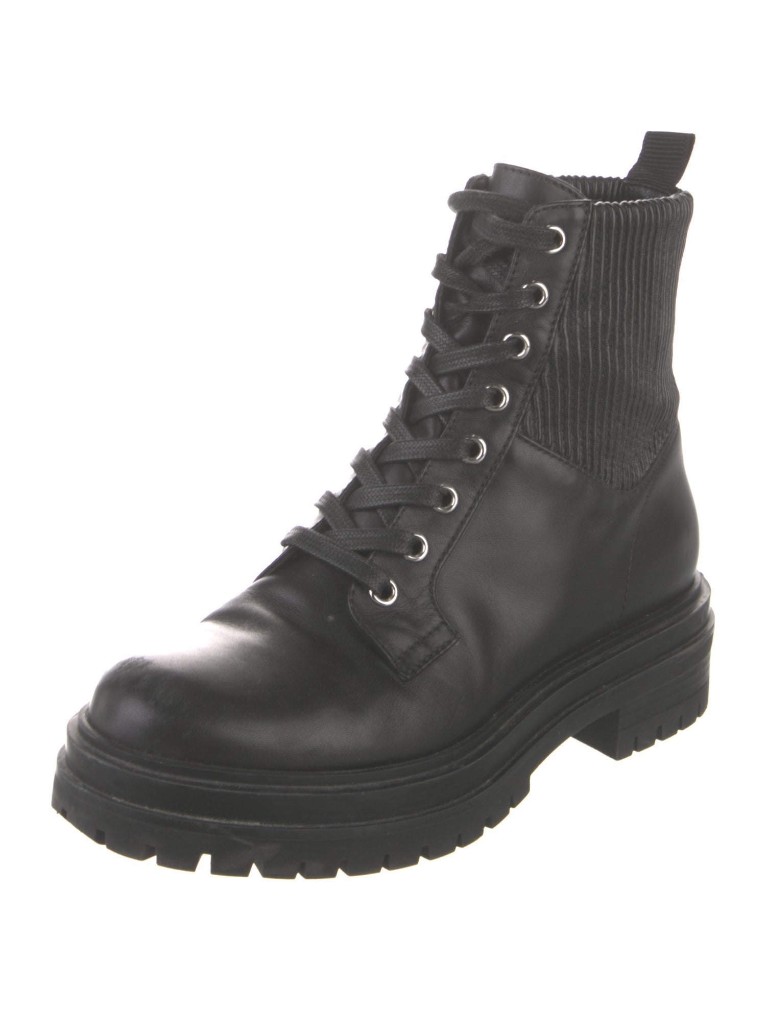 Gianvito Rossi Leather Combat Boots