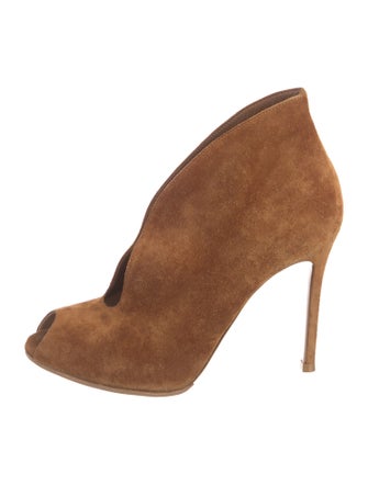 Gianvito Rossi Suede Animal Print D'Orsay Pumps