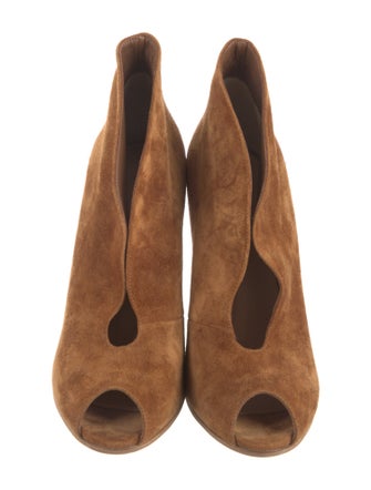 Gianvito Rossi Suede Animal Print D'Orsay Pumps