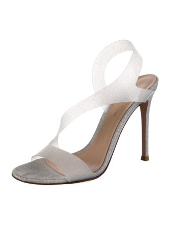 Gianvito Rossi Glitter Glitter Accents Slingback Sandals