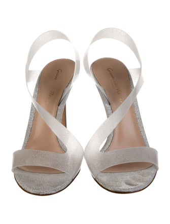 Gianvito Rossi Glitter Glitter Accents Slingback Sandals