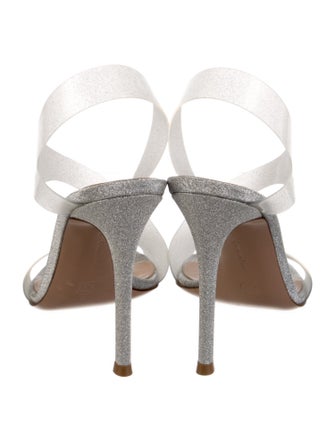 Gianvito Rossi Glitter Glitter Accents Slingback Sandals