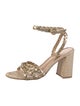 Gianvito Rossi Raffia Braided Accents Sandals