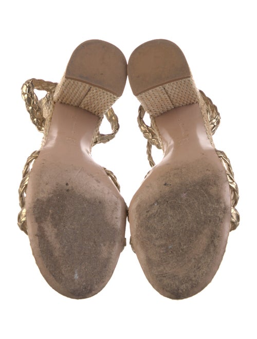Gianvito Rossi Raffia Braided Accents Sandals