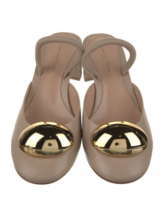 Gianvito Rossi Leather Slingback Pumps