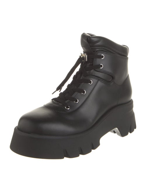Gianvito Rossi Leather Combat Boots