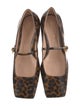 Gianvito Rossi Patent Leather Animal Print Mary Jane Flats