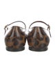 Gianvito Rossi Patent Leather Animal Print Mary Jane Flats