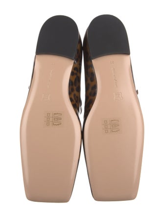 Gianvito Rossi Patent Leather Animal Print Mary Jane Flats