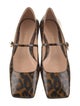 Gianvito Rossi Patent Leather Animal Print Mary Jane Flats