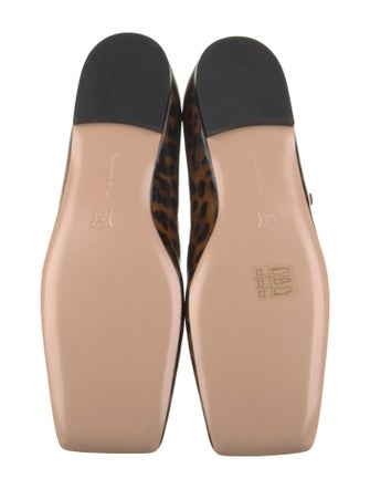 Gianvito Rossi Patent Leather Animal Print Mary Jane Flats