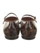 Gianvito Rossi Patent Leather Animal Print Mary Jane Flats