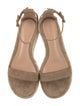 Gianvito Rossi Suede Leather Trim Embellishment Espadrilles
