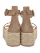 Gianvito Rossi Suede Leather Trim Embellishment Espadrilles