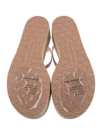 Gianvito Rossi Suede Leather Trim Embellishment Espadrilles