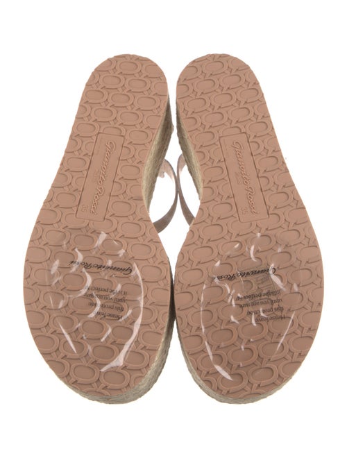 Gianvito Rossi Suede Leather Trim Embellishment Espadrilles