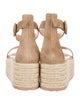 Gianvito Rossi Suede Leather Trim Embellishment Espadrilles