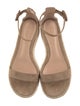 Gianvito Rossi Suede Leather Trim Embellishment Espadrilles