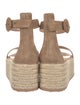 Gianvito Rossi Suede Leather Trim Embellishment Espadrilles