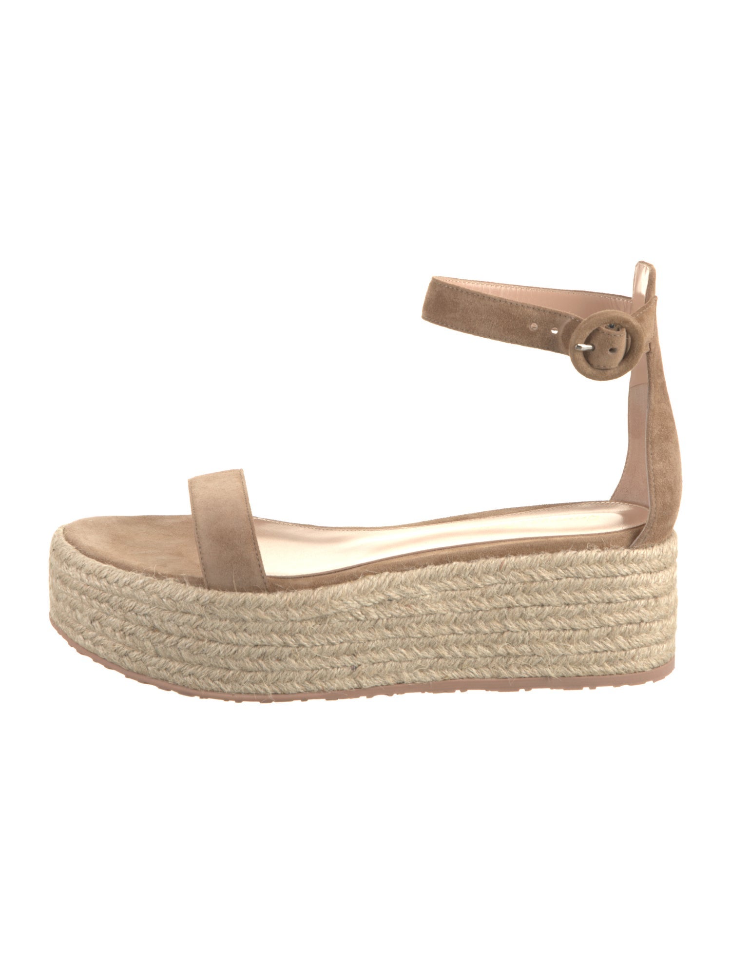 Gianvito Rossi Suede Braided Accents Espadrilles
