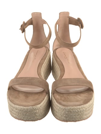 Gianvito Rossi Suede Braided Accents Espadrilles