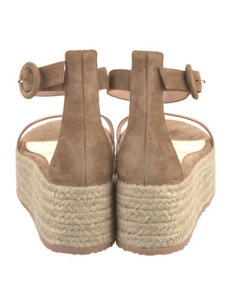 Gianvito Rossi Suede Braided Accents Espadrilles