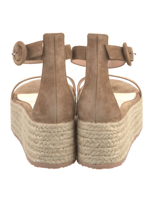 Gianvito Rossi Suede Braided Accents Espadrilles