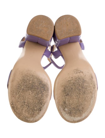 Gianvito Rossi Leather Slingback Sandals