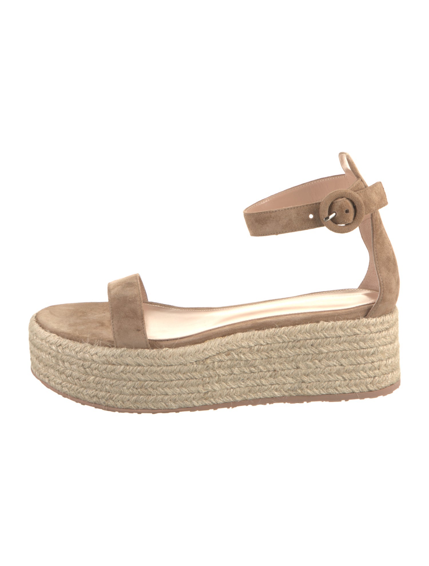Gianvito Rossi Suede Braided Accents Espadrilles