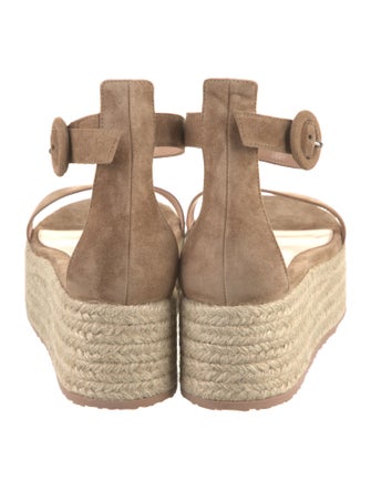 Gianvito Rossi Suede Braided Accents Espadrilles