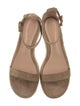 Gianvito Rossi Suede Leather Trim Embellishment Espadrilles