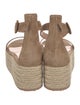 Gianvito Rossi Suede Leather Trim Embellishment Espadrilles