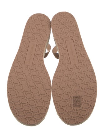 Gianvito Rossi Suede Leather Trim Embellishment Espadrilles